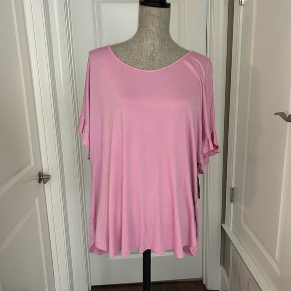 NWT! ELLEN TRACY 2-Pc.Solid Top & Floral Pants Sleep Set Pink/green multi sz XL - Picture 6 of 14